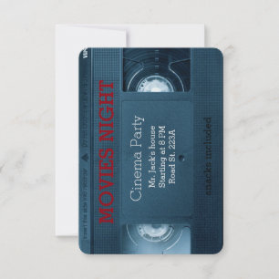 Cinema films in de nacht thuishuisfeestje kaart