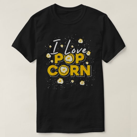 Cinema Food Lover Valentijnsdag Gift Idee Popcorn T-shirt (Design voorkant)
