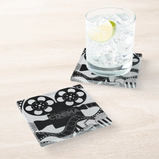 *CINEMA* Glass Onderzetter (Schuin)