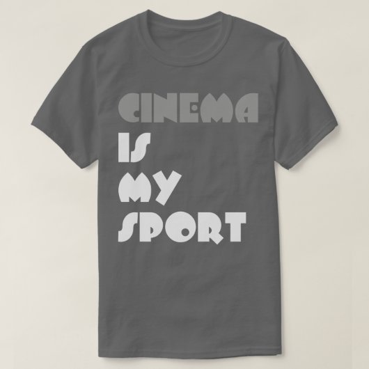 Cinema is mijn sport typografie wit ontwerp t-shirt (Design voorkant)