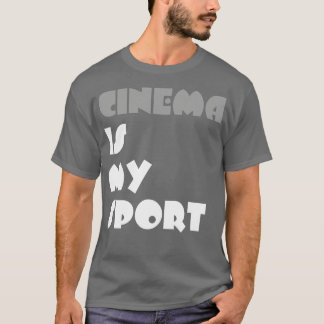 Cinema is mijn sport typografie wit ontwerp t-shirt