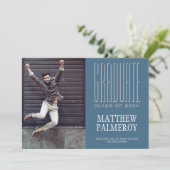 Cinema Lettering Foto Blauwgroen Afstuderen aankon Aankondiging (Staand voorkant)