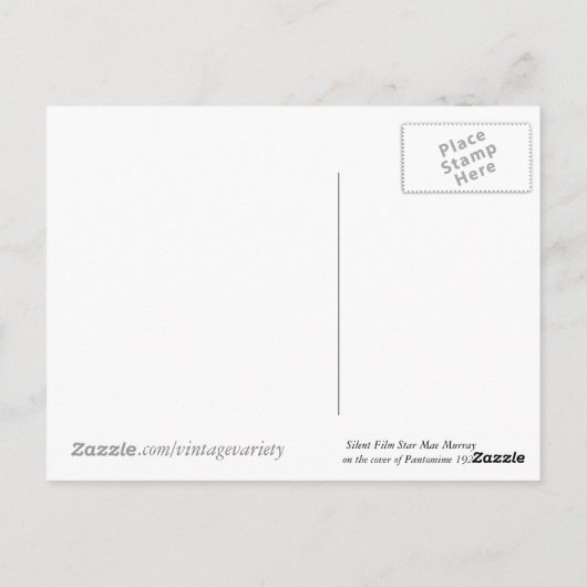 cinema Mae Murray Briefkaart (Achterkant)