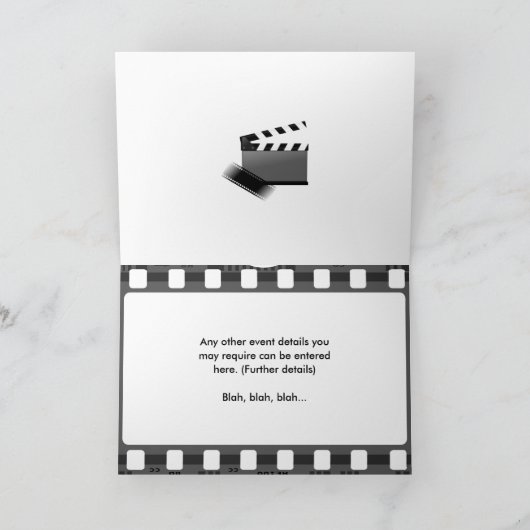 Cinema Movie Night Birthday Party Chalkboard (Binnen)