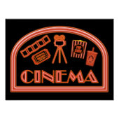 Cinema Neon Sign Perfect Poster (Voorkant)