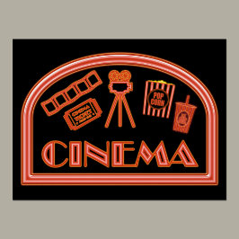 Cinema Neon Sign Perfect Poster
