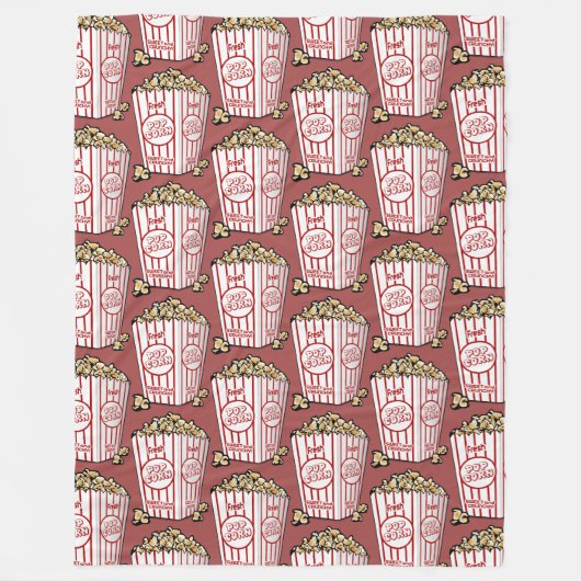 cinema Popcorn-containers Fleece Deken (Voorkant)