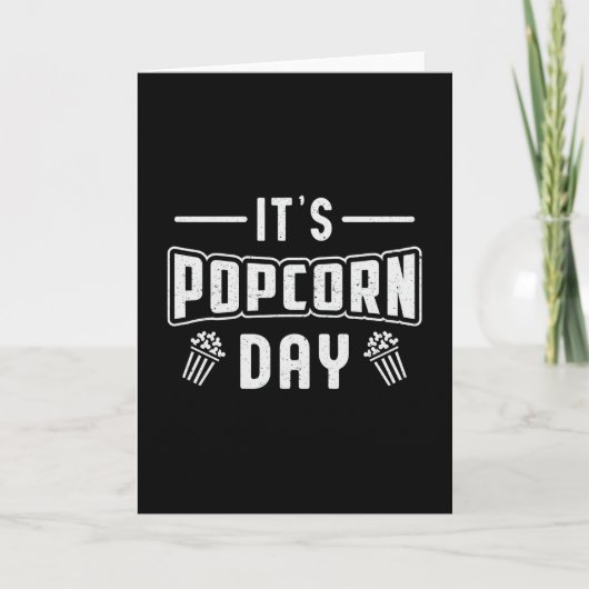 Cinema Popcorn Day Snack Film Pop Film Cadeau Idee Kaart (Voorkant)