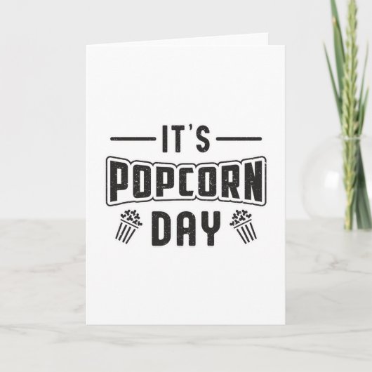 Cinema Popcorn Day Snack Film Pop Film Gift Kaart (Voorkant)