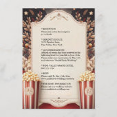 Cinema Retro Movie Ticket Meest populaire bruiloft Informatiekaartje (Voorkant)