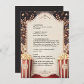 Cinema Retro Movie Ticket Meest populaire bruiloft Informatiekaartje (Voorkant / Achterkant)