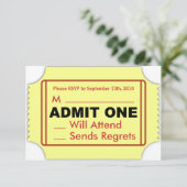 Cinema RSVP-kaart RSVP Kaartje (Staand voorkant)