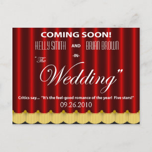 Cinema Save-the-Date-Briefkaart Aankondigingskaart