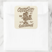 Cinema scope Classic Retro Hollywood Camera Hollyw Vierkante Sticker (Tas)