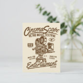 Cinema scope Classic Retro Hollywood Camera Motion Briefkaart (Staand voorkant)