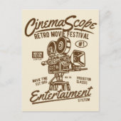 Cinema scope Classic Retro Hollywood Camera Motion Briefkaart (Voorkant)
