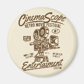 Cinema scope Classic Retro Hollywood Camera Motion Magneet (Voorkant)