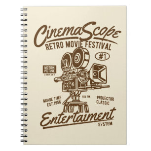 Cinema scope Classic Retro Hollywood Camera Motion Notitieboek