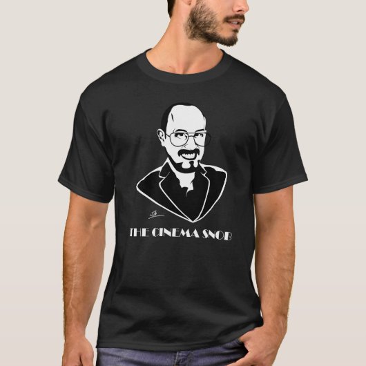 Cinema Snob B&W - Mannen Black T-Shirt (Voorkant)