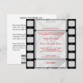 Cinema Square-uitnodiging Kaart (Voorkant / Achterkant)