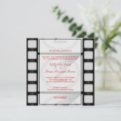 Cinema Square-uitnodiging Kaart (Staand voorkant)