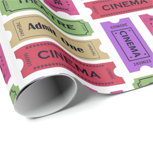 Cinema & Theater Ticket Stubs Patroon Cadeaupapier (Rol Hoek)