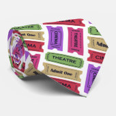  Cinema & Theater Ticket Stubs Patroon Stropdas (Opgerold)