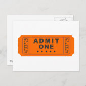 Cinema Ticket Briefkaart (Voorkant / Achterkant)