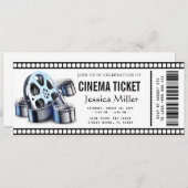 cinema ticket Invitation Kaart (Voorkant / Achterkant)