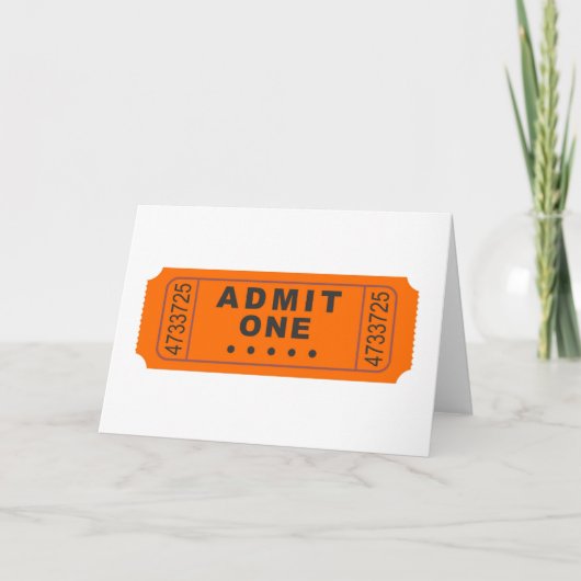 Cinema Ticket Kaart (Voorkant)