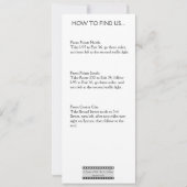 Cinema "Ticket" Uitnodiging/Menu Kaart (Achterkant)