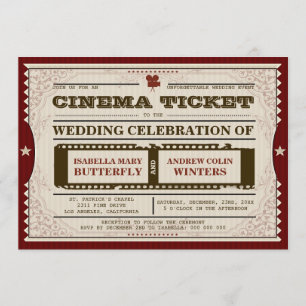 Cinema Ticket - Uitnodiging voor een bruiloft