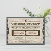 Cinema Ticket - Weddenschap op grijs Kaart (Staand voorkant)