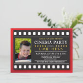 Cinema Verjaardag Party Film Elke Leeftijd Rode Fo Kaart (Staand voorkant)