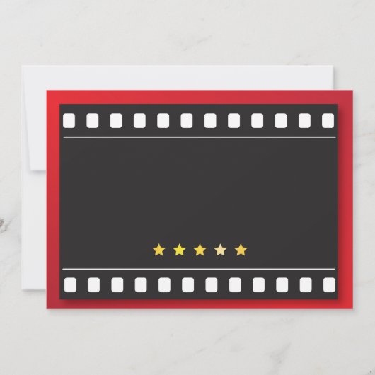 Cinema Verjaardag Party Film Elke Leeftijd Rode Fo Kaart (Achterkant)