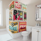  cinema vertoont collectie. Filmindustrie Douchegordijn (In situ)