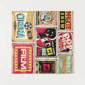  cinema vertoont collectie. Filmindustrie Wandkleed (Voorkant (horizontaal))