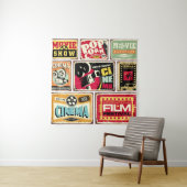  cinema vertoont collectie. Filmindustrie Wandkleed (In situ)