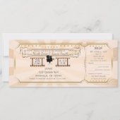  cinema Wedding Ticket Invitation & rsvp Kaart (Voorkant)