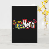 Cinemacre Angry Video Game Nerd Logo Premium Kaart (Gele Bloem)