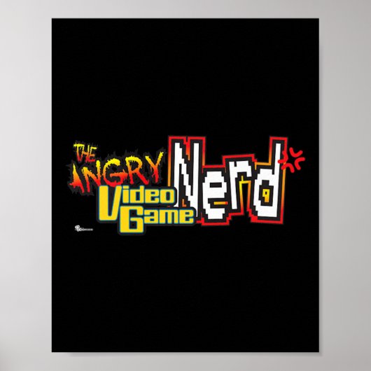 Cinemacre Angry Video Game Nerd Logo Premium Poster (Voorkant)
