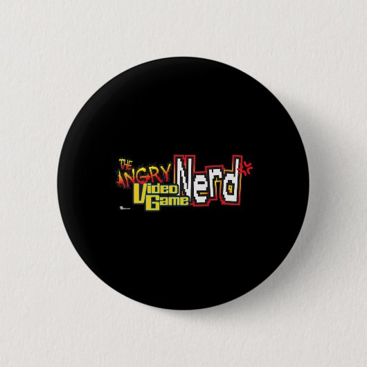 Cinemacre Angry Video Game Nerd Logo Premium Ronde Button 5,7 Cm (Voorkant)