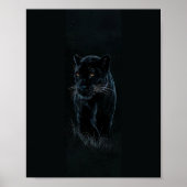 Cinematic Black Panther Wildlife Art Print (Voorkant)