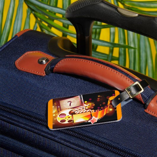 Cinematic Film Reel and Clapperboard Bagagelabel