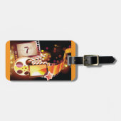 Cinematic Film Reel and Clapperboard Bagagelabel (Voorkant horizontaal)