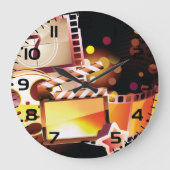 Cinematic Film Reel and Clapperboard Grote Klok (Voorkant)