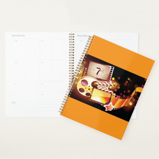 Cinematic Film Reel and Clapperboard Planner (Display)