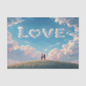 Cinematic "Love" in the Sky & Couple Sunset Scene Tissuepapier (Voorkant)