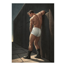 Cinematic man aan de muur