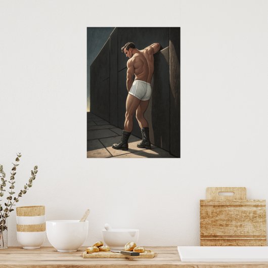 Cinematic man aan de muur poster (Keuken)